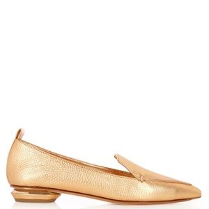 Rose gold Nicholas Kirkwood ‘Beya’ flats size 38.5